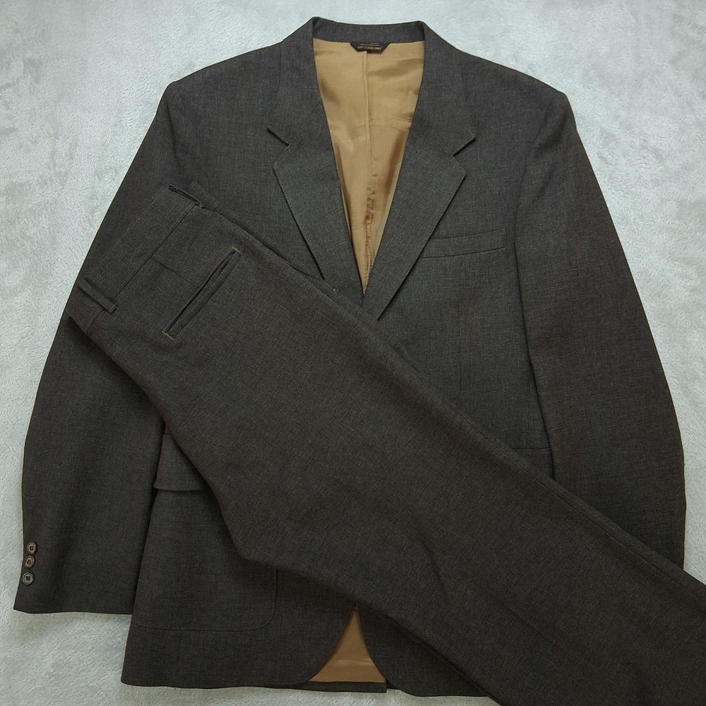 Vintage Levis Action Suit Brown 2 Piece Set Jacket Pants 40L 38x30 Mens